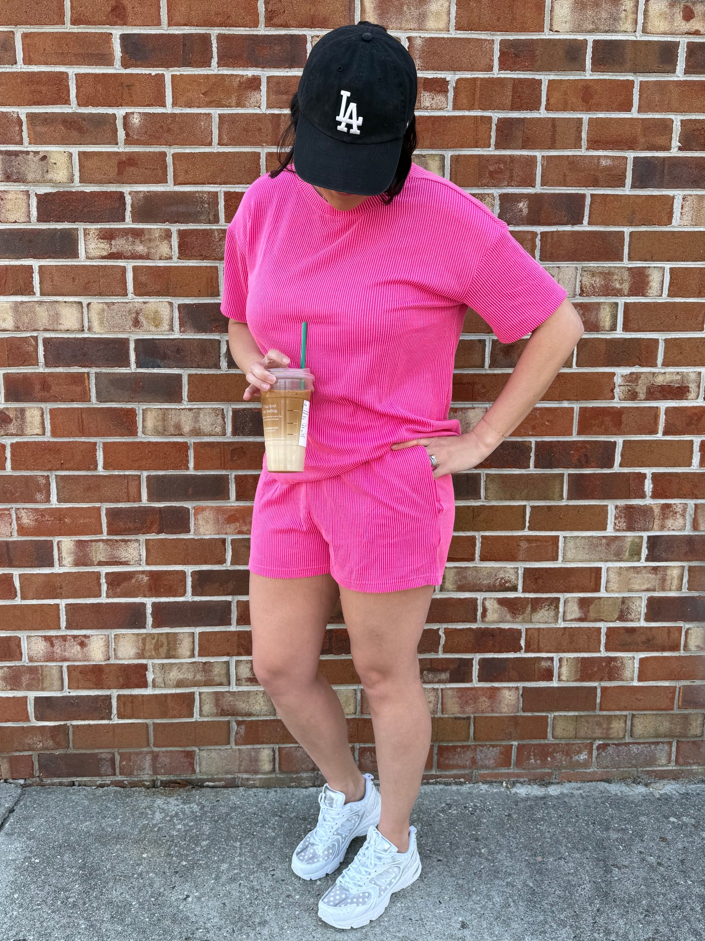 Ribbed loungewear short sleeve