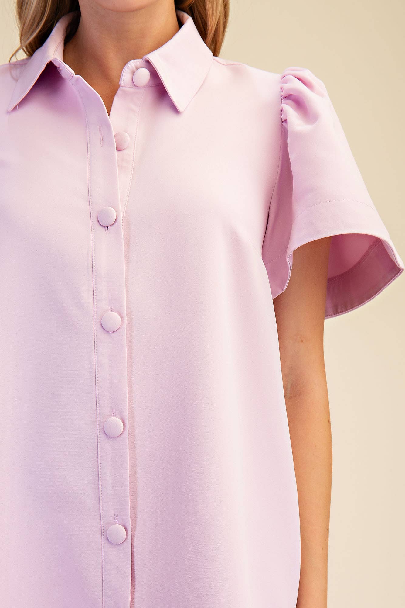Collar Neck Button Down Mini Dress: Navy