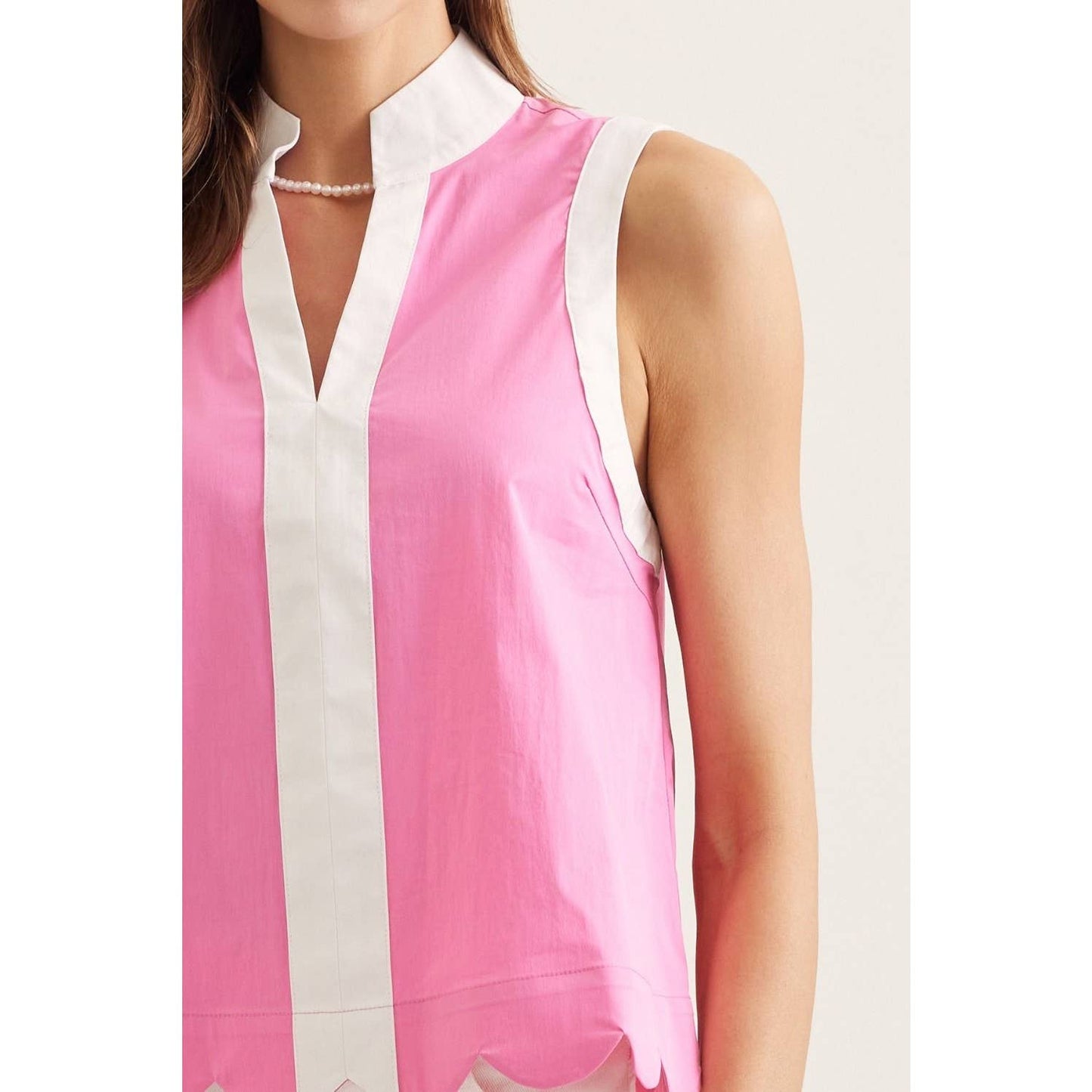 Solid sleeveless top: BLACK